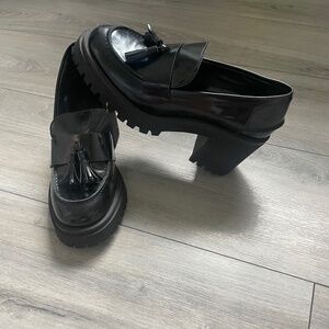 Black Michele Lopriore platform clogs size 36